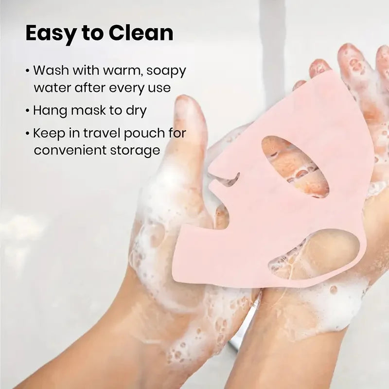Silicone Mask For Nourishing Skin - Silicone Mask Cover Reusable, 3D Anti-Evaporation Face Sheet Mask Protective Case